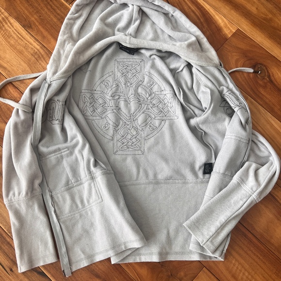 BCBGMaxAzria Velour Tracksuit Light Gray S - Picture 7 of 15